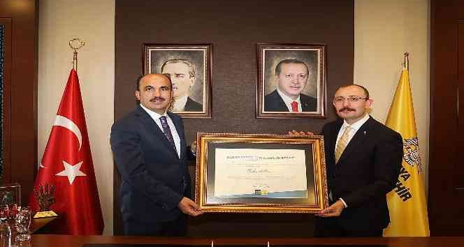 Ticaret Bakanı Mehmet Muş, Başkan Altay’ı ziyaret etti