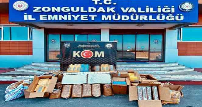 Zonguldak’taki bir depodan 188 bin adet içi dolu makaron çıktı