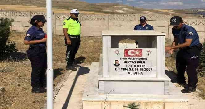 Şehit Polis Memuru Erdem Kılıç’ı meslektaşları unutmadı