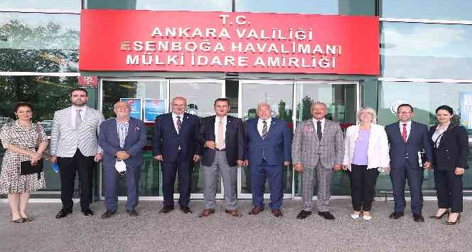 ATO Başkanı Baran, Esenboğa Havalimanı Başmüdürü Demir’i ziyaret etti