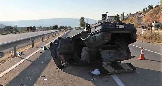 Tokat’ta otomobil takla attı, 5 yaralı