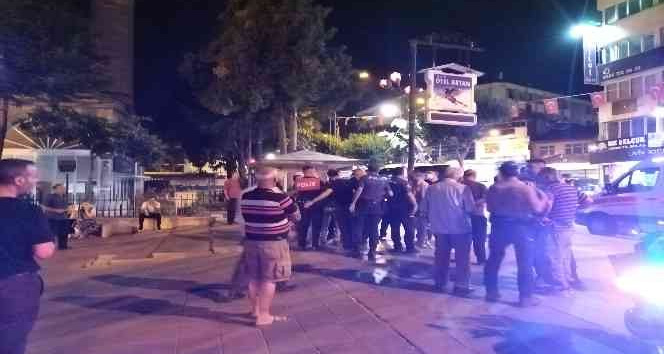 Isparta’da yelken bidonlu kavga kamerada