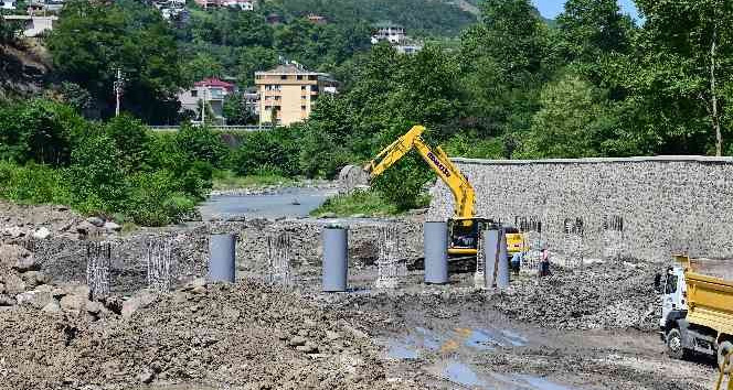 Doğu Karadeniz ilk sel tırnağı projesi Söğütlü Deresi’nde inşa edilmeye başlandı
