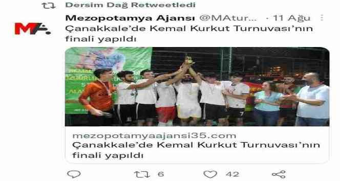 Çanakkale’de HDP tarafından terörist anısına gerçekleştirilen turnuvaya tepki