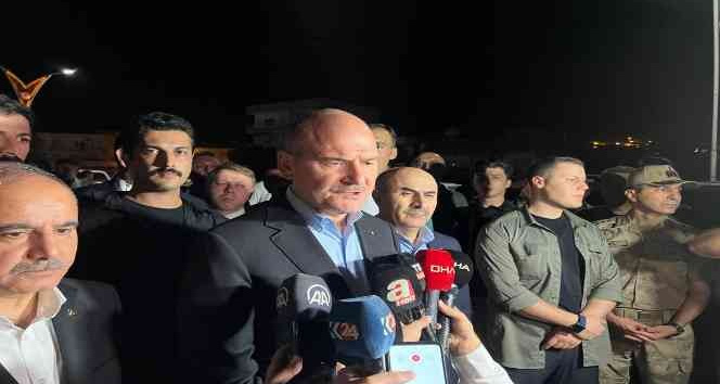 Bakan Soylu: "Kaza ile ilgili iki gözaltımız var"