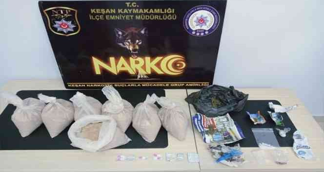 Keşan’da uyuşturucu operasyonu: 2 gözaltı