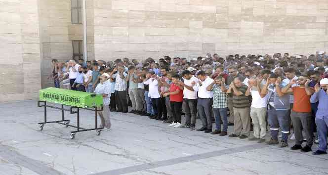 Karaman’da aracıyla baraj gölüne uçan sürücü son yolculuğuna uğurlandı