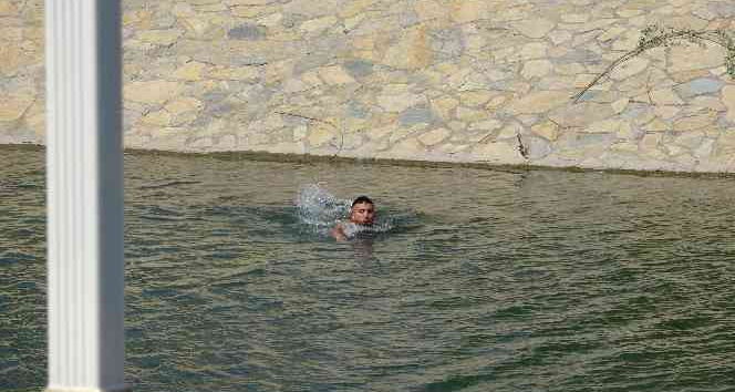 Sıcaktan bunaldı Kanal Tokat’a atladı