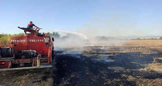 Osmaniye’de çıkan anız büyümeden söndürüldü