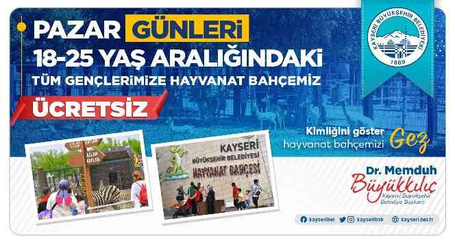 Hayvanat Bahçesi Pazar günü gençlere ücretsiz