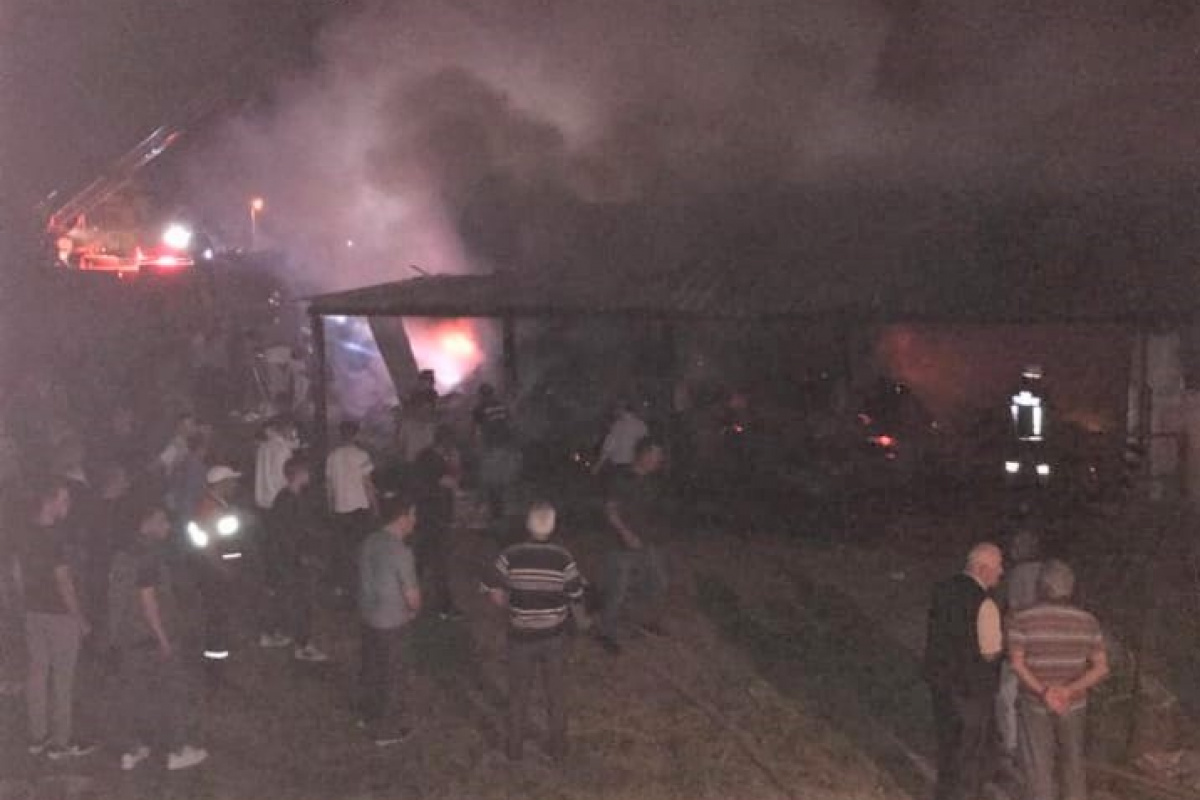 Göbel köyünde yangın