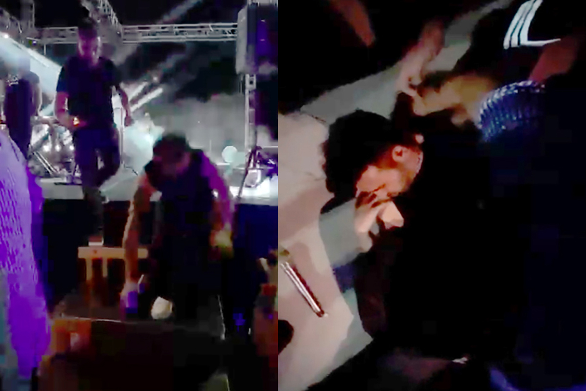 Sahneden düşen Emre Kaya hastaneye kaldırıldı