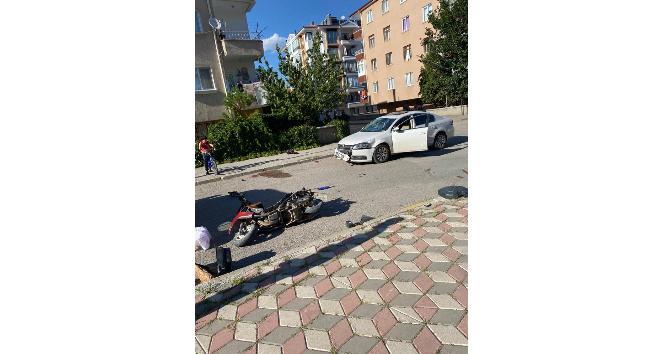 Çankırı’da motosiklet ile otomobil çarptı: 1 yaralı