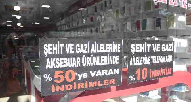 Telefon satıcısından şehit ve gazi ailelerine jest