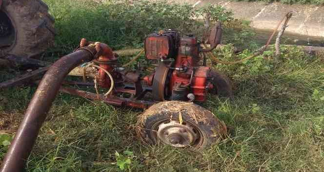 Sulama motoru çalan 2 şüpheli yakalandı