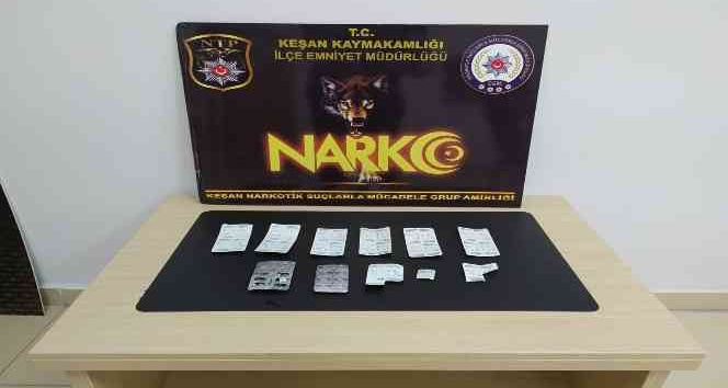 Keşan’da çok sayıda sentetik ecza ele geçirildi