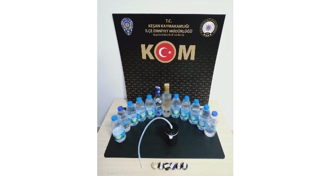 Keşan’da sahte içki baskını