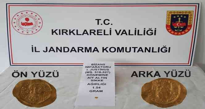 Bizans dönemine ait sikke ele geçirildi