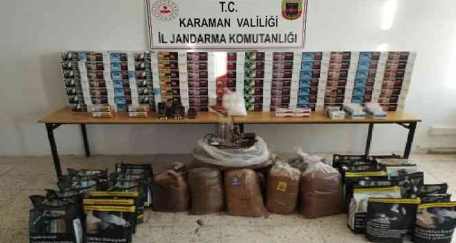 Karaman’da kaçak tütün operasyonu