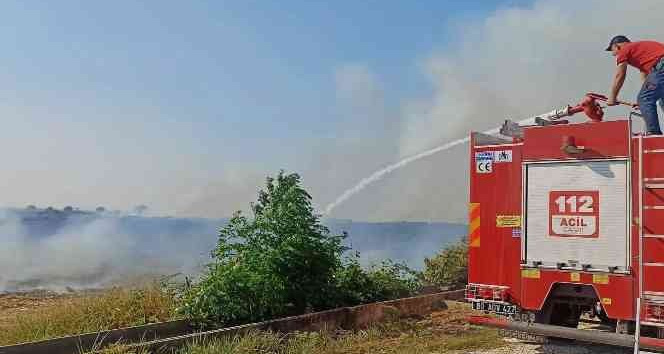 Sumbas’ta çıkan anız yangını söndürüldü