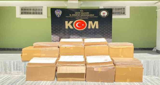 Uşak’ta 10 milyon kaçak makaron ele geçirildi