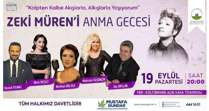 Osmangazi’den sanat güneşine vefa gecesi