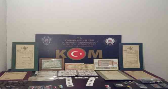 Çanakkale’de çok sayıda tarihi eser ele geçirildi