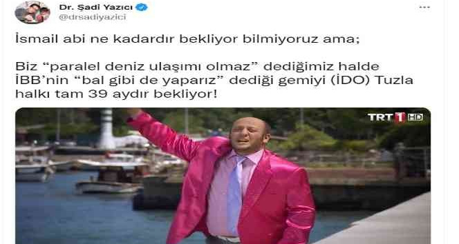 Şadi Yazıcı’dan, Ekrem İmamoğlu’na İDO tepkisi