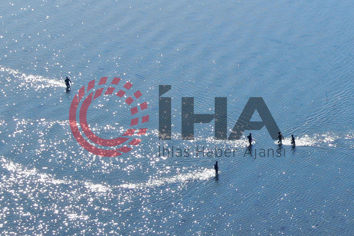 Polisler denizin üstünde yürüdü, kaçak avcıları tek tek yakaladı