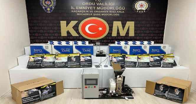 Ordu’da kaçak tütün baskını