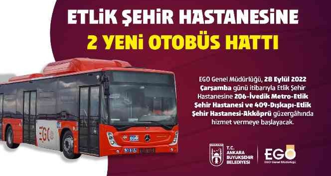 Etlik Şehir Hastanesine yeni otobüs hatları
