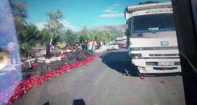 Isparta’da trafik kazası:2 yaralı