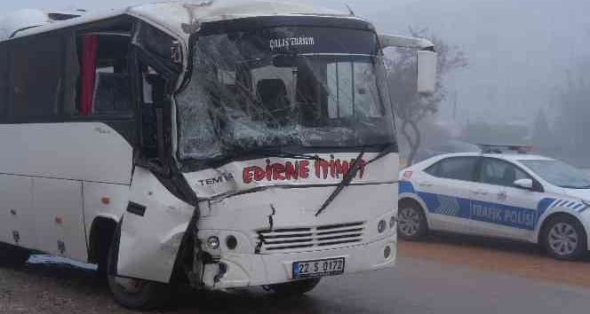 Edirne’de trafik kazası: 20 yaralı