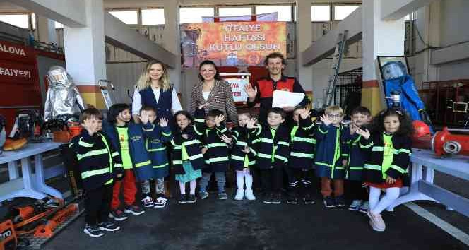 Çiftlikköy’de sirenleri küçük itfaiyeciler çaldı