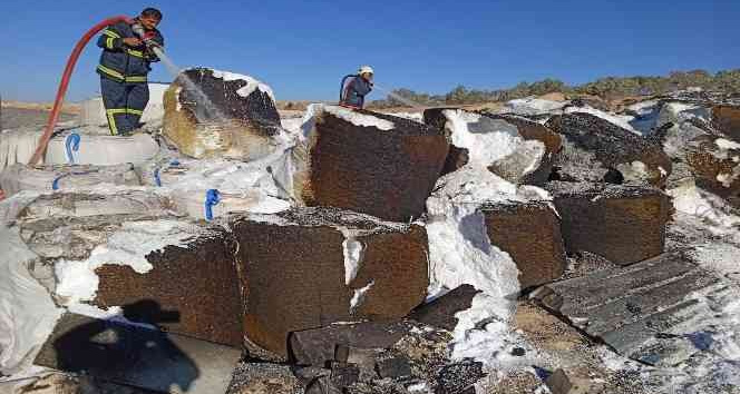 Mardin’de asfalt şantiyesinde çıkan yangın kontrol altına alındı