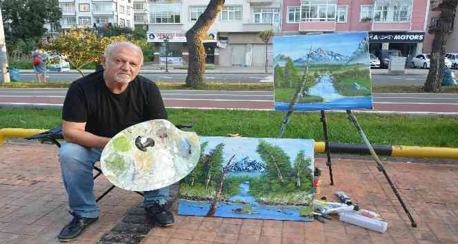 50 yıldır hayallerini tuvale resmediyor