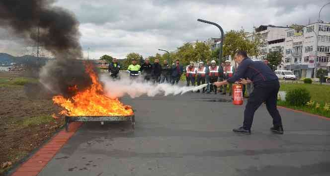OBİTEM’den emniyet mensuplarına yangın eğitimi