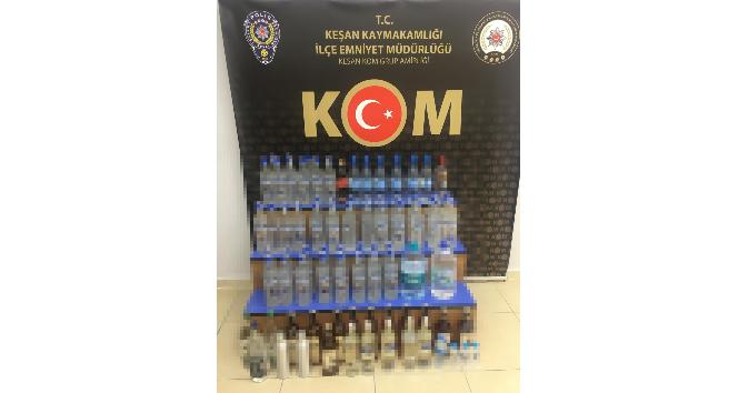 Edirne’de 81 adet kaçak içki ele geçirildi