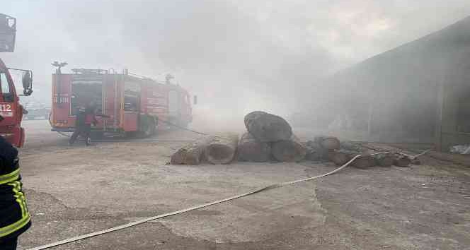 Kereste fabrikasında yangın