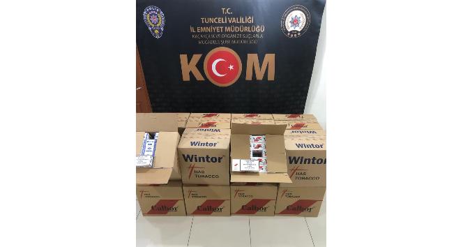 Tunceli’de 160 bin kaçak makaron ele geçirildi