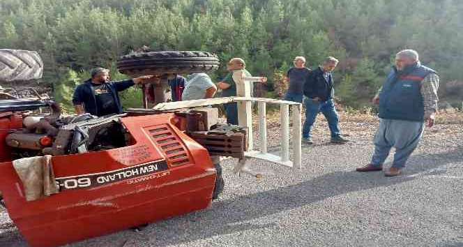 Traktörün altında kalan sürücü yaralandı