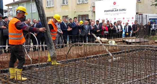 Ordu’da muhtarlık hizmet binasının temeli atıldı