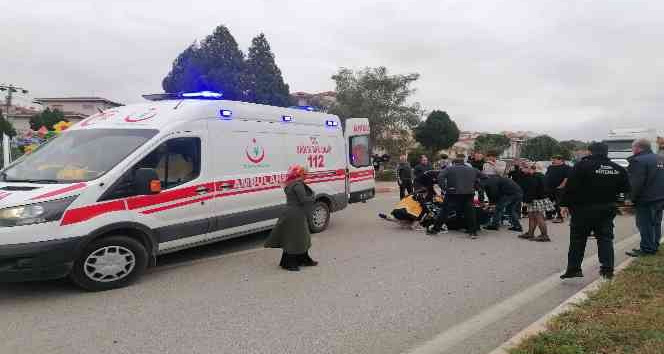 Çan’da yolun karşısına geçen yayaya otomobil çarptı