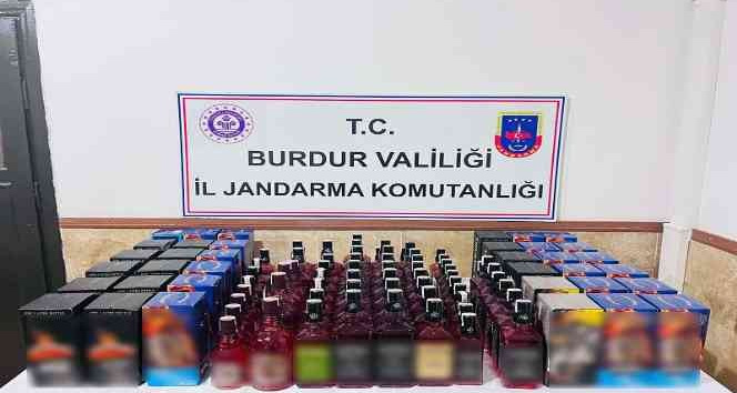 Burdur jandarmadan kaçak içki operasyonu