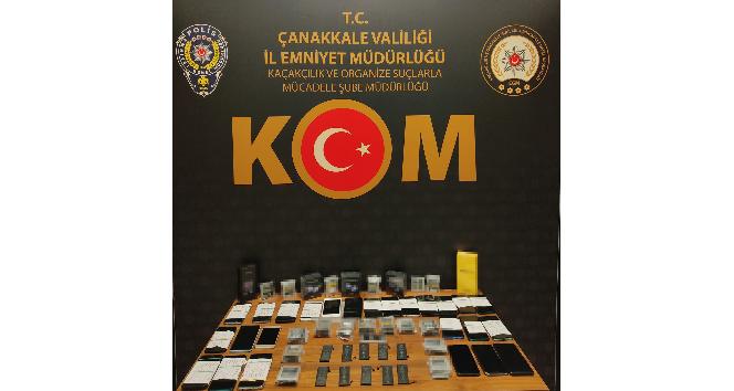 Çanakkale’de telefon kaçakçılarına darbe
