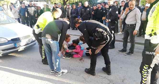 Karaman’da otomobilin çarptığı kız çocuğu yaralandı
