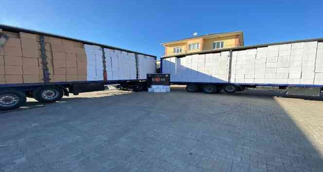 Uşak’ta 5 milyon TL değerinde kaçak 28 milyon makaron ele geçirildi