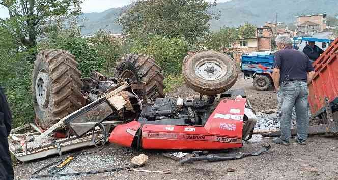 Ordu’da traktör uçurumdan yuvarlandı: 1 yaralı