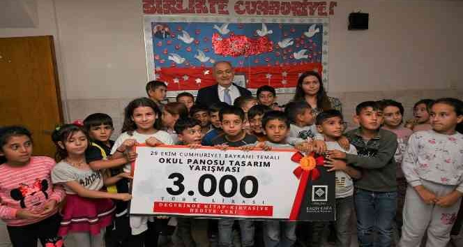 Pano tasarım yarışmasında dereceye giren okullara ödülleri verildi