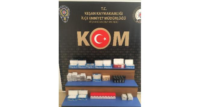 Tütünle doldurulmuş binlerce makaron ele geçirildi